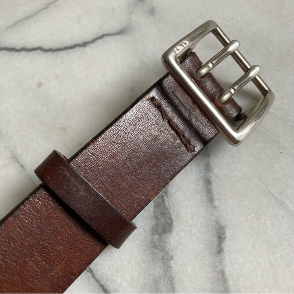 Vintage Ralph Lauren Italian Leather Belt Size 36” Long Made In Italy RL 97 - Picture 2 of 11